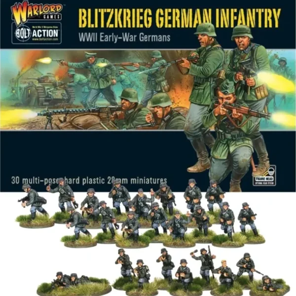 Bolt Action - Germany: Blitzkrieg German Infantry Set + Digital Guide: Battle of France - Miniature Marvels: Airplane Models & Painted Dice* Shop All