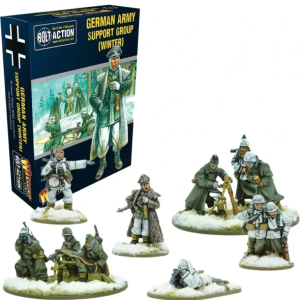 Bolt Action - Germany: German Army Support Group (Winter) - Miniature Marvels: Airplane Models & Painted Dice* Shop All