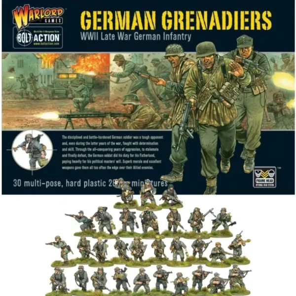 Bolt Action - Germany: German Grenadiers WWII Late War Infantry - Miniature Marvels: Airplane Models & Painted Dice* Shop All