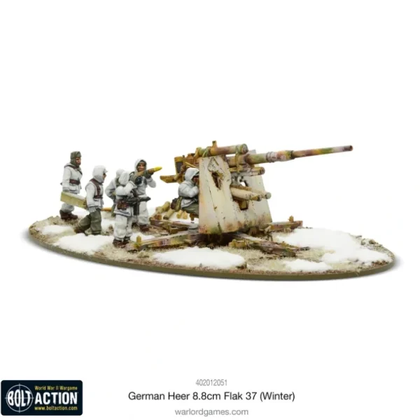 Bolt Action - Germany: German Heer 8.8cm Flak 37 (Winter) - Miniature Marvels: Airplane Models & Painted Dice* Shop All