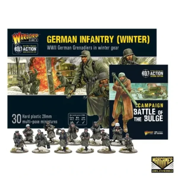 Bolt Action - Germany: Germans Infantry (Winter) Set + Digital Guide: Battle of the Bulge - Miniature Marvels: Airplane Models & Painted Dice* Shop All