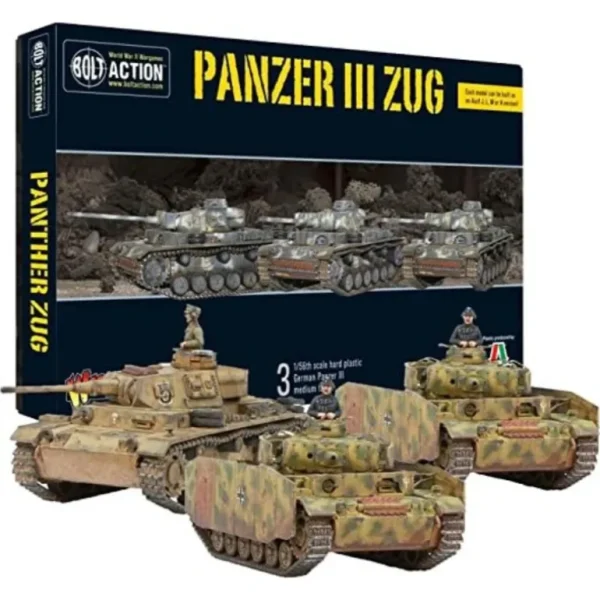 Bolt Action - Germany: Panzer III Zug - Miniature Marvels: Airplane Models & Painted Dice* Shop All