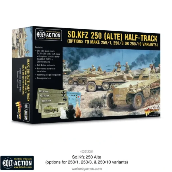 Bolt Action - Germany: Sd.Kfz 250 (Alte) half-track (options to make 250/1, 250/3 or 250/10 variants) - Miniature Marvels: Airplane Models & Painted Dice* Shop All
