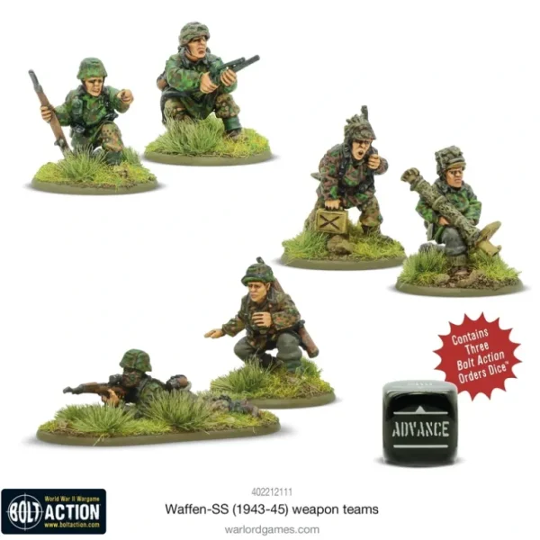 Bolt Action - Germany: Waffen-SS (1943-45) Weapons Teams - Miniature Marvels: Airplane Models & Painted Dice* Shop All