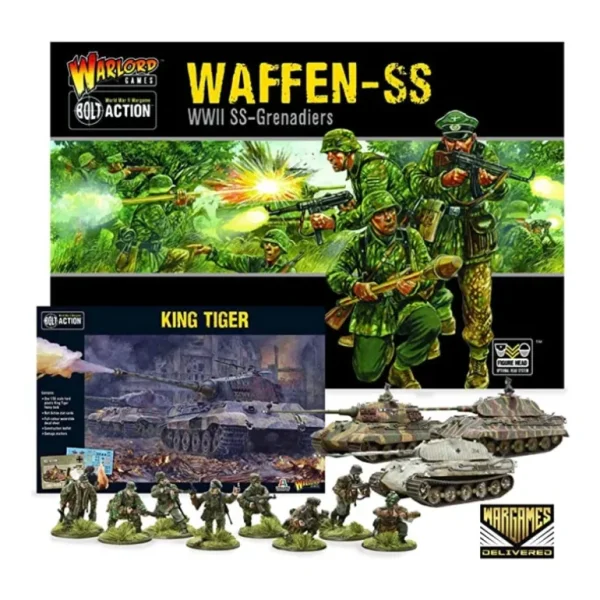 Bolt Action - Germany: Waffen-SS and King Tiger Set - Miniature Marvels: Airplane Models & Painted Dice* Shop All