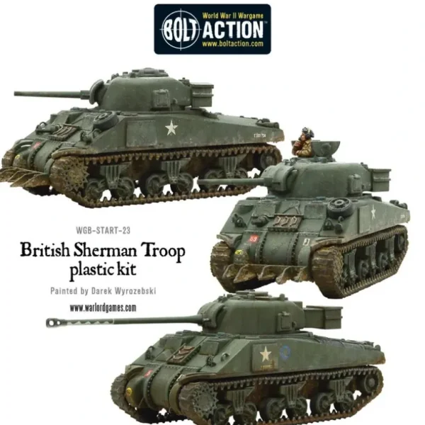 Bolt Action - Great Britain: British Sherman V Troop Including Vc Firefly - Miniature Marvels: Airplane Models & Painted Dice* Shop All