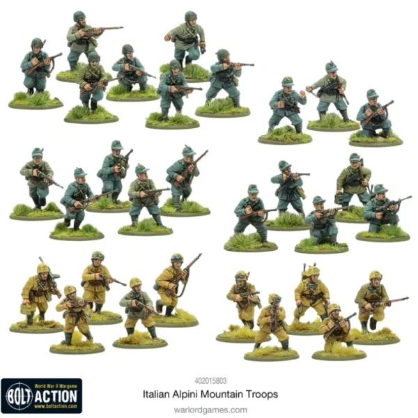 Bolt Action - Italy: Italian Alpini Mountain Troops - Miniature Marvels: Airplane Models & Painted Dice* Shop All
