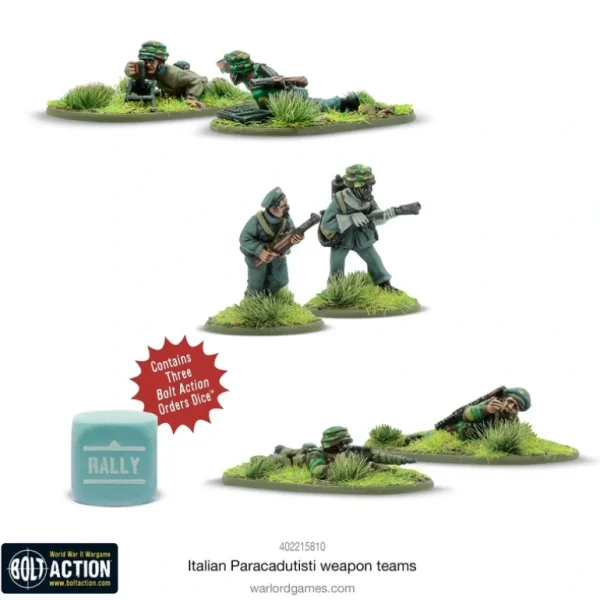 Bolt Action - Italy: Italian Paracadutisti Weapons Teams - Miniature Marvels: Airplane Models & Painted Dice* Shop All