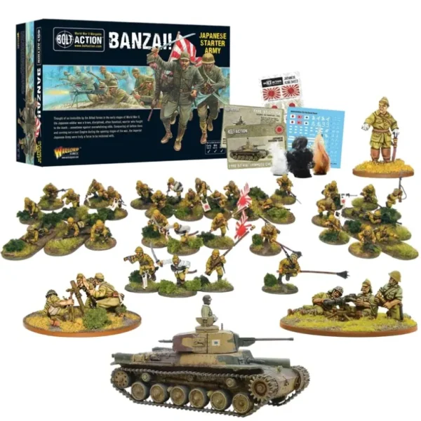 Bolt Action - Japan: Banzai! Imperial Japanese Starter Army - Miniature Marvels: Airplane Models & Painted Dice* Shop All