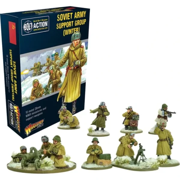 Bolt Action - Soviet Union: Soviet Army (Winter) Support Group - Miniature Marvels: Airplane Models & Painted Dice* Shop All