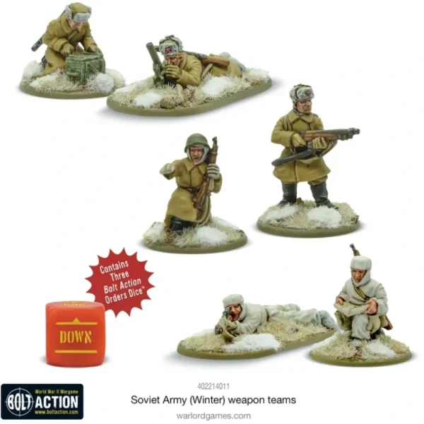 Bolt Action - Soviet Union: Soviet Army (Winter) Weapons Teams - Miniature Marvels: Airplane Models & Painted Dice* Shop All