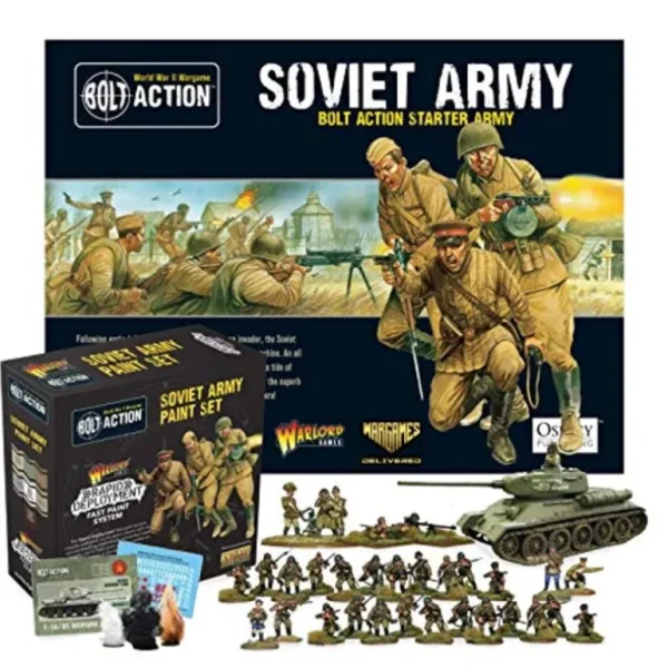 Bolt Action - Soviet Union: Soviet Starter Army and Soviet Army Paint Set - Miniature Marvels: Airplane Models & Painted Dice* Shop All