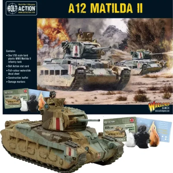 Bolt Action - Tank War: A12 Matilda II - Miniature Marvels: Airplane Models & Painted Dice* Shop All