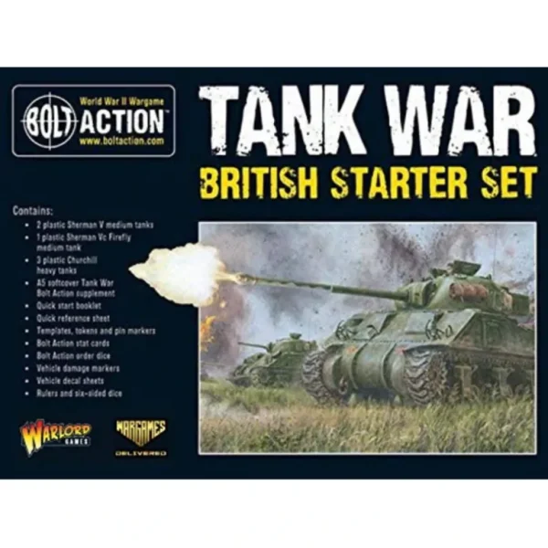Bolt Action - Tank War: British Starter Set - Miniature Marvels: Airplane Models & Painted Dice* Shop All
