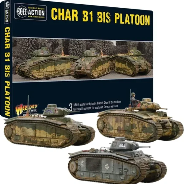 Bolt Action - Tank War: Char B1 bis Platoon - Miniature Marvels: Airplane Models & Painted Dice* Shop All