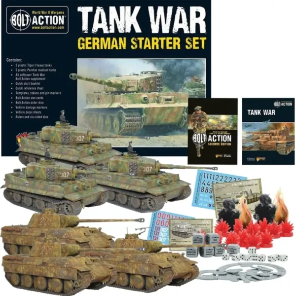 Bolt Action - Tank War: German Starter Set - Miniature Marvels: Airplane Models & Painted Dice* Shop All