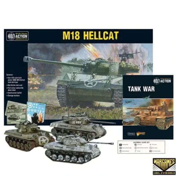 Bolt Action - Tank War: M18 Hellcat US Army Tank + Digital Guide - Miniature Marvels: Airplane Models & Painted Dice* Shop All