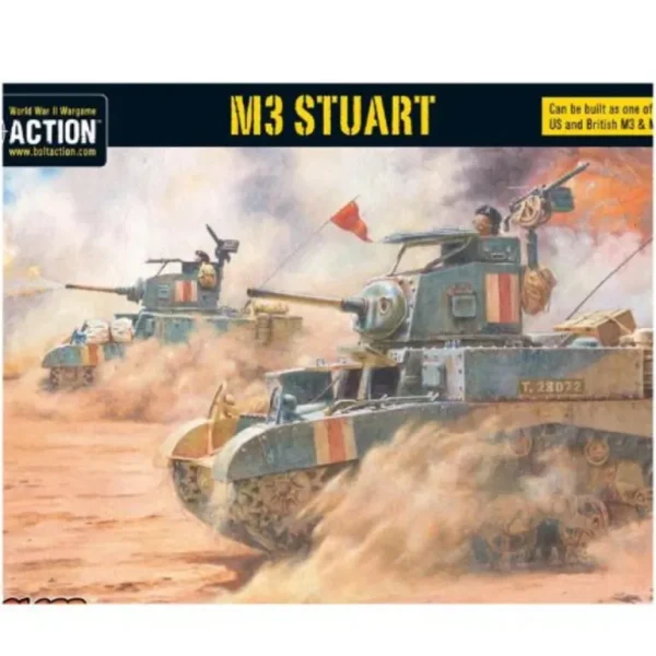 Bolt Action - Tank War: M3 Stuart + Digital Guide - Miniature Marvels: Airplane Models & Painted Dice* Shop All