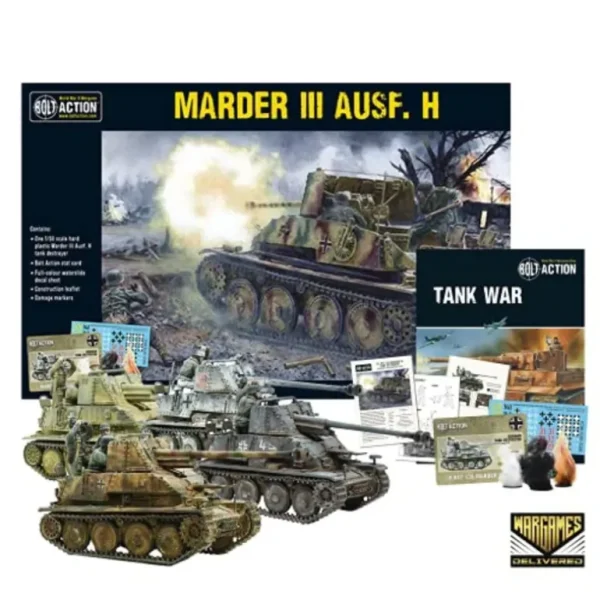 Bolt Action - Tank War: Marder III Ausf H German Tank + Digital Guide - Miniature Marvels: Airplane Models & Painted Dice* Shop All