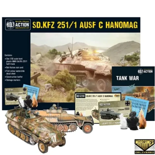 Bolt Action - Tank War: Sd.Kfz 251/2 Ausf D (8cm Granatwerfer) Half-Track + Digital Guide - Miniature Marvels: Airplane Models & Painted Dice* Shop All