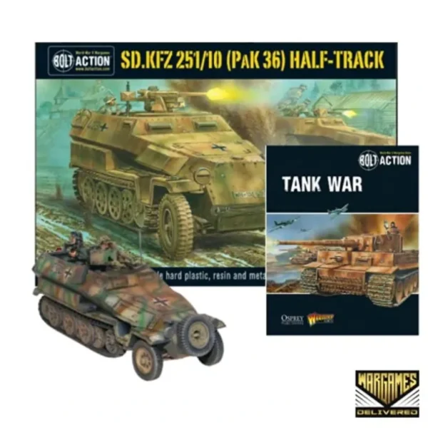 Bolt Action - Tank War: Sd.Kfz 251/10 (Pak 36) Half-Track + Digital Guide - Miniature Marvels: Airplane Models & Painted Dice* Shop All