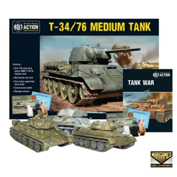 Bolt Action - Tank War: T-34/76 Medium Tank + Digital Guide - Miniature Marvels: Airplane Models & Painted Dice* Shop All