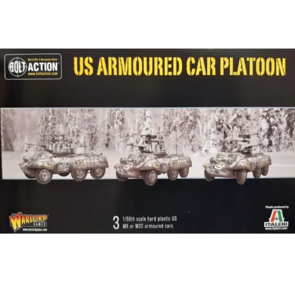 Bolt Action - USA: M8/M20 Greyhound Scout Car Platoon - Miniature Marvels: Airplane Models & Painted Dice* Shop All