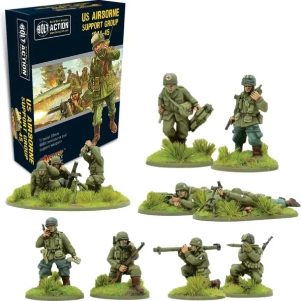 Bolt Action - USA: US Airborne Support Group (1944-45) - Miniature Marvels: Airplane Models & Painted Dice* Shop All