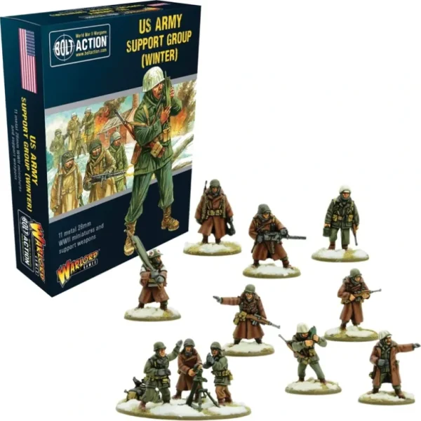 Bolt Action - USA: US Army Support Group (Winter) - Miniature Marvels: Airplane Models & Painted Dice* Shop All