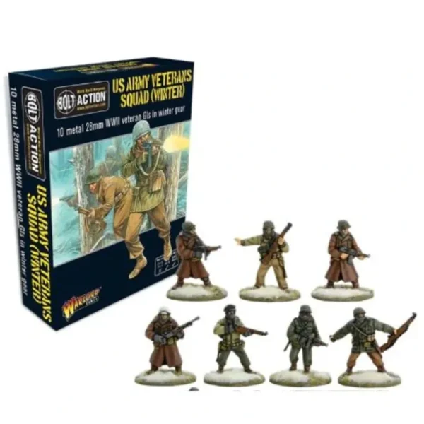 Bolt Action - USA: US Army Veterans Squad (Winter) - Miniature Marvels: Airplane Models & Painted Dice* Shop All