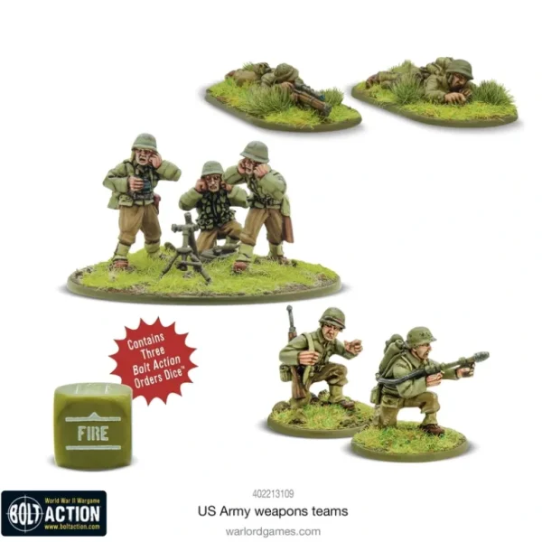 Bolt Action - USA: US Army Weapons Teams - Miniature Marvels: Airplane Models & Painted Dice* Shop All