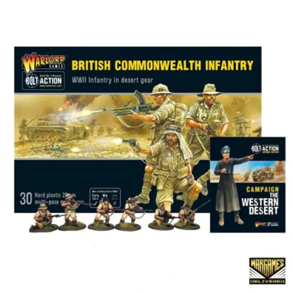 Bolt Action: British Commonwealth Infantry Set + Digital Guide: The Western Desert - Miniature Marvels: Airplane Models & Painted Dice* Shop All