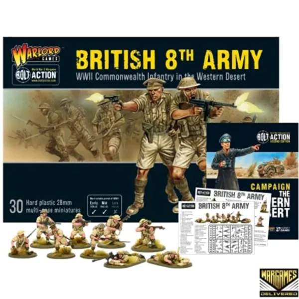 Bolt Action: British 8th Army Infantry Set + Digital Guide: The Western Desert - Miniature Marvels: Airplane Models & Painted Dice* Shop All