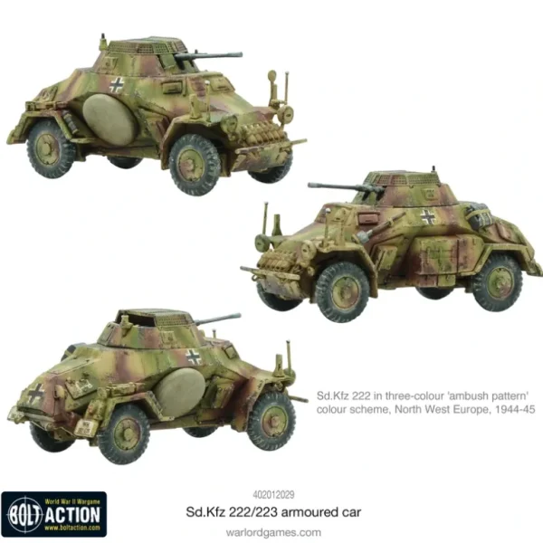 Bolt Action: Sd.Kfz 222/223 Armoured Car - Miniature Marvels: Airplane Models & Painted Dice* Shop All