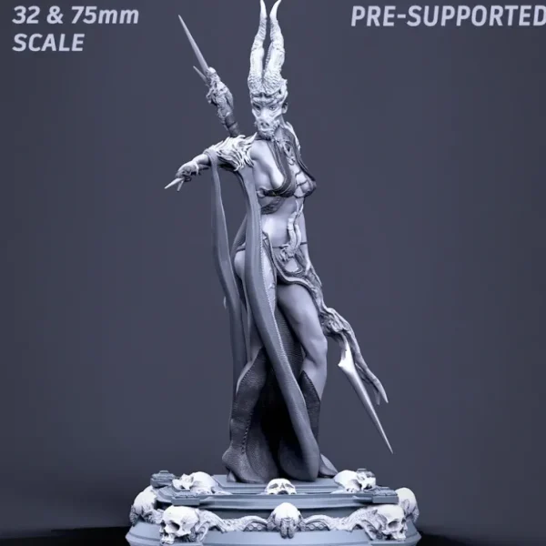 Clearance Boneflesh Necropriestess, 32mm - Miniature Marvels: Airplane Models & Painted Dice Miniature