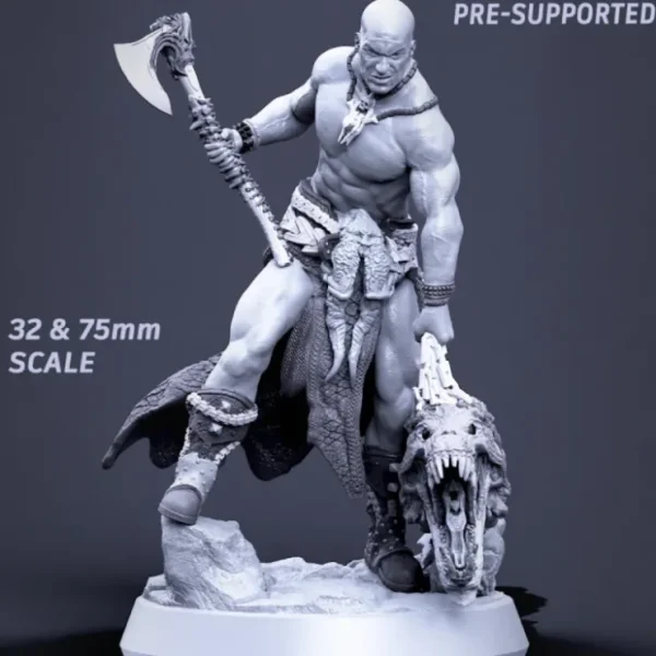 Shop Boneflesh Warrior with Head, 32mm - Miniature Marvels: Airplane Models & Painted Dice Miniature