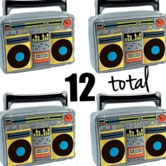 Cheap 12 BOOM BOX RADIO Inflatable Blow Up Speakers - 80's Music Party Toy (1 dz) - Miniature Marvels: Airplane Models & Painted Dice Egpull