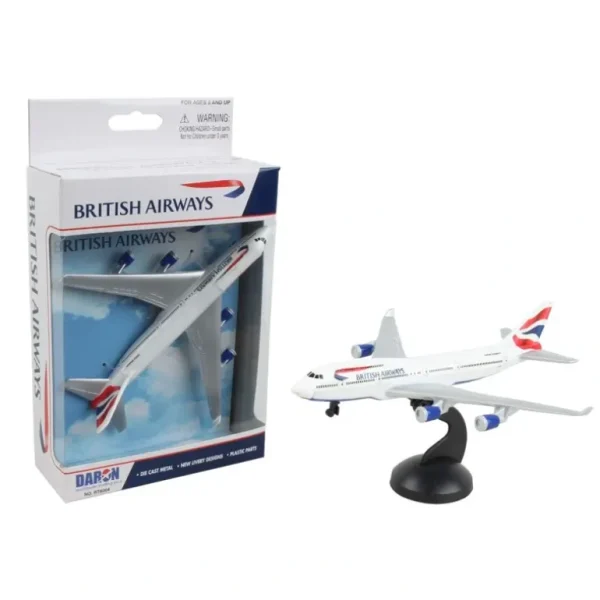 British Airways 747 Single Plane - Miniature Marvels: Airplane Models & Painted Dice* Airplane Model
