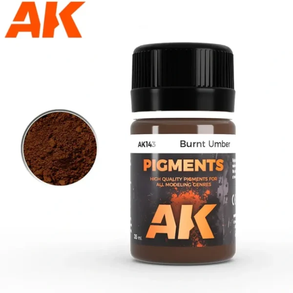 Clearance Burnt Umber - Pigments LTG AK-143 - Miniature Marvels: Airplane Models & Painted Dice Paint