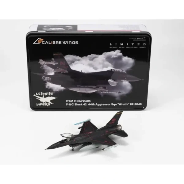 Calibre Wings CA721605 1:72 F-16C Fighting Falcon, USAF Wraith, Nellis AFB, Nevada 2019 - Miniature Marvels: Airplane Models & Painted Dice* Airplane Model