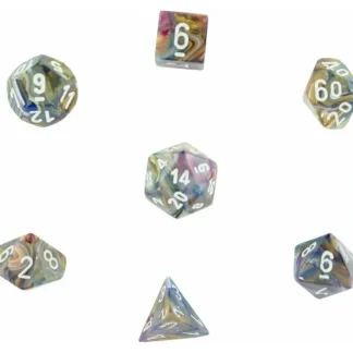 Outlet Carouse l/ White: Festive Polyhedral Dice Set (7's) CHX 27440 - Miniature Marvels: Airplane Models & Painted Dice Dice