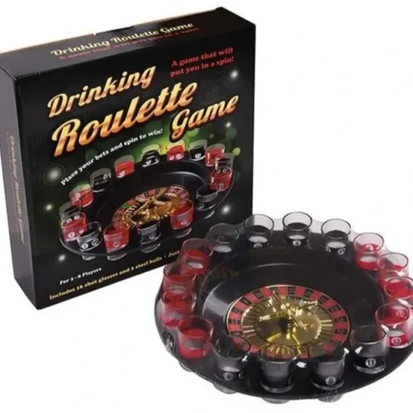 Discount Casino Drinking Roulette Game - 16 Shot Glasses - Place your bets spin to win! - Miniature Marvels: Airplane Models & Painted Dice Egpull