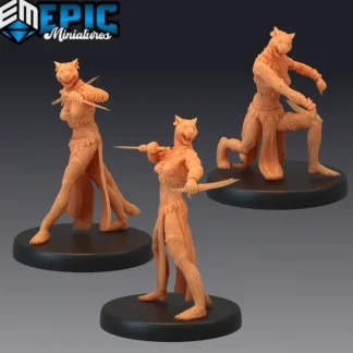 New Catfolk Jaguars - Miniature Marvels: Airplane Models & Painted Dice Miniature