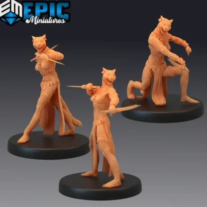 New Catfolk Jaguars - Miniature Marvels: Airplane Models & Painted Dice Miniature
