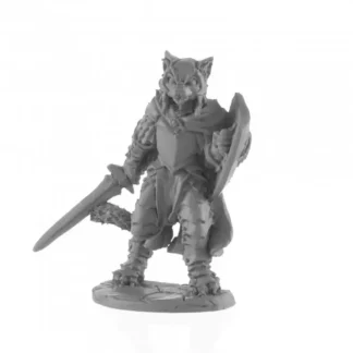 Hot Catfolk Paladin: Dark Heaven Legends RPR 04051 - Miniature Marvels: Airplane Models & Painted Dice Miniature