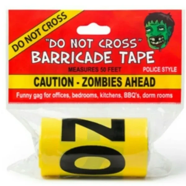 Sale Caution-Zombies Ahead - Crime Scene Police Tape - Gag Joke Prank Movie Prop - Miniature Marvels: Airplane Models & Painted Dice Egpull