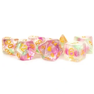 Best Celestial Blossom 16mm Poly Dice Set MET 719 - Miniature Marvels: Airplane Models & Painted Dice Dice