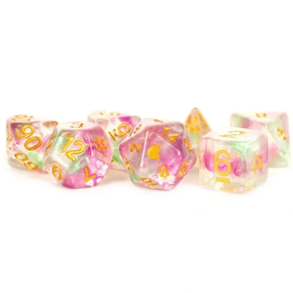 Best Celestial Blossom 16mm Poly Dice Set MET 719 - Miniature Marvels: Airplane Models & Painted Dice Dice