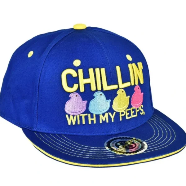 Discount CHILLIN' WITH MY PEEPS Snapback Hat - Retro Trucker Embroidered Skater Ball Cap - Miniature Marvels: Airplane Models & Painted Dice Egpull