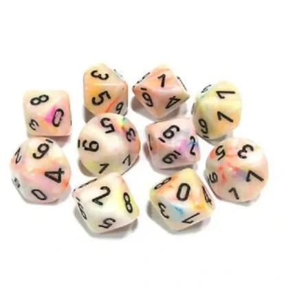 Best Circus / Black: Festive d10 Dice Set (10's) CHX 27242 - Miniature Marvels: Airplane Models & Painted Dice Dice